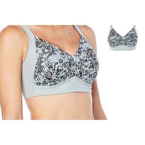 Rhonda Shear 2-pack Molded Cup Bra with Mesh Overlay
